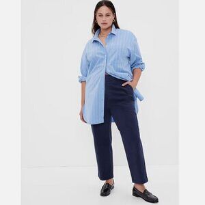 GAP Mid Rise Straight Up Khakis Navy Blue Pants Stretch Cotton Size 14 NWT RT$70